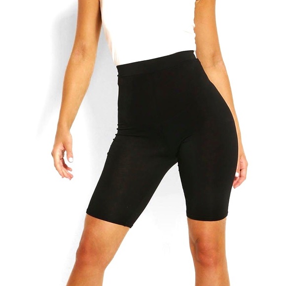 black high waisted cycling shorts